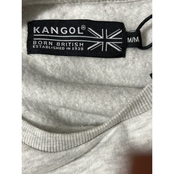 Kangol NWT Crew Neck Sweatshirt Sz M Gray Long Sleeves Soft Pullover Streetwear - Picture 7 of 7
